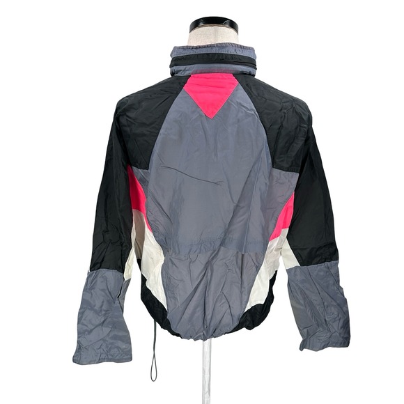 Vintage Nike Colorblock Windbreaker Jacket Men's Size L Black Gray Pink White - Picture 4 of 10
